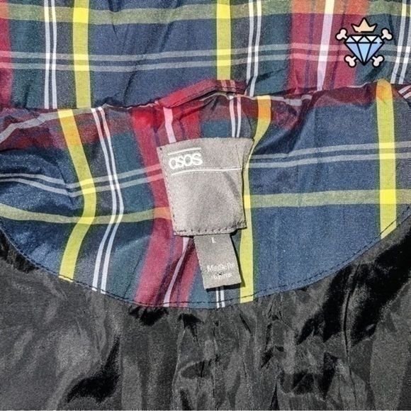 ASOS Plaid Print Puffer Coat - Picture 5 of 7